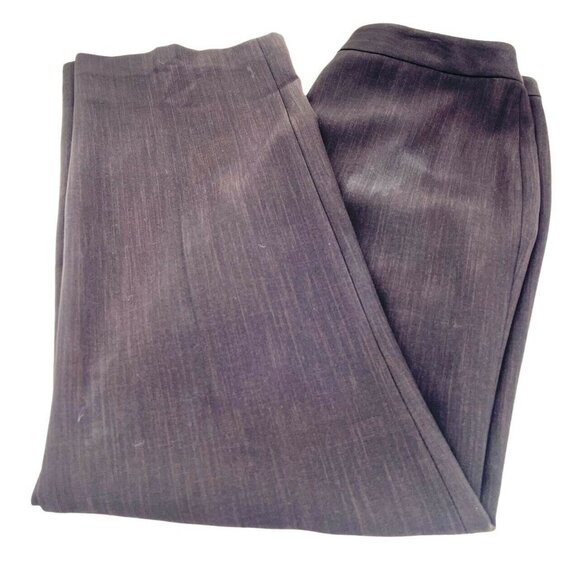 Dressbarn Brown Wide Leg Womens Slacks Size 10 Polyester Business Casual - Picture 9 of 13